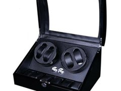 Cutie intors ceasuri automatice iUni, Watch Winder 4 + 6 spatii depozitare Carbon